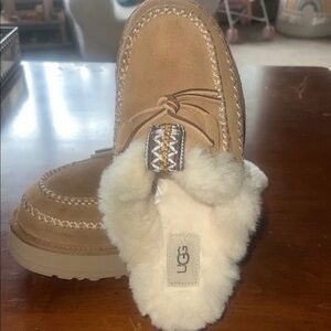 UGG Women’s  Tan Moccasin Slippers